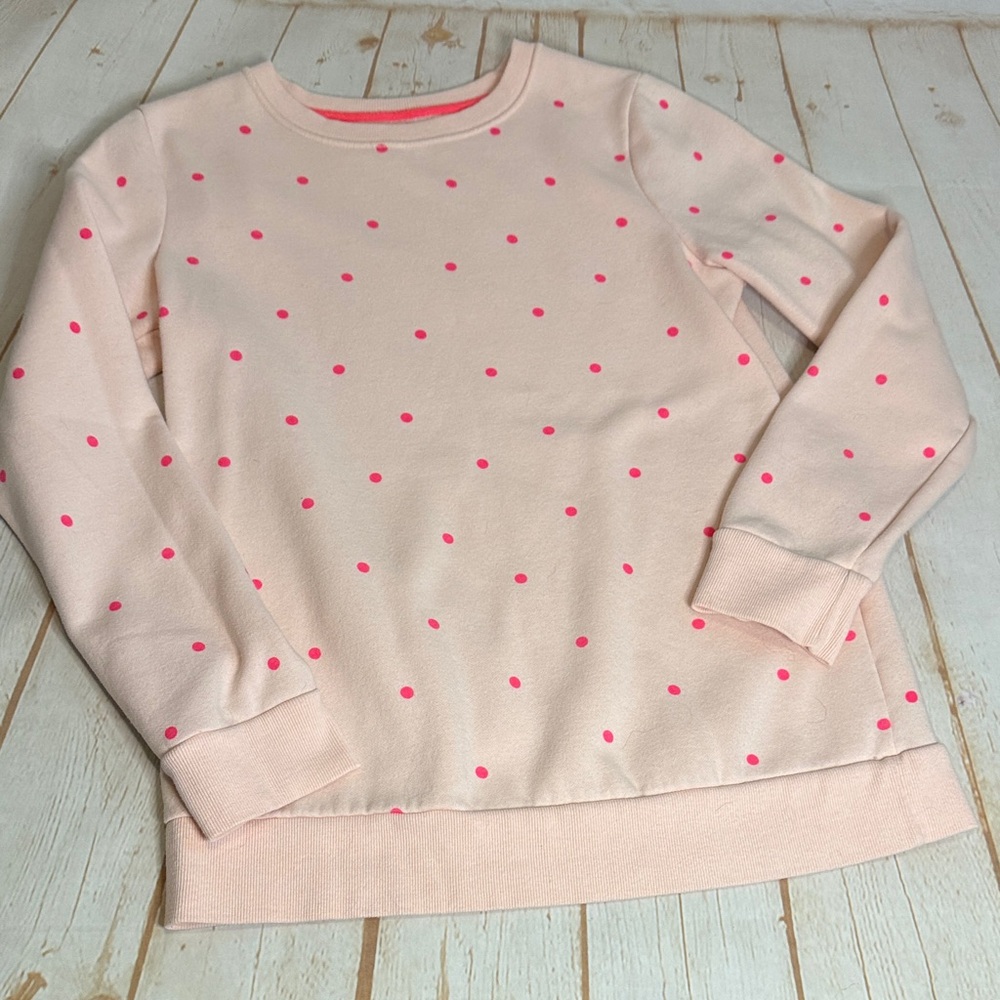 Cat & Jack Pink Polka Dot Crewneck Sweatshirt